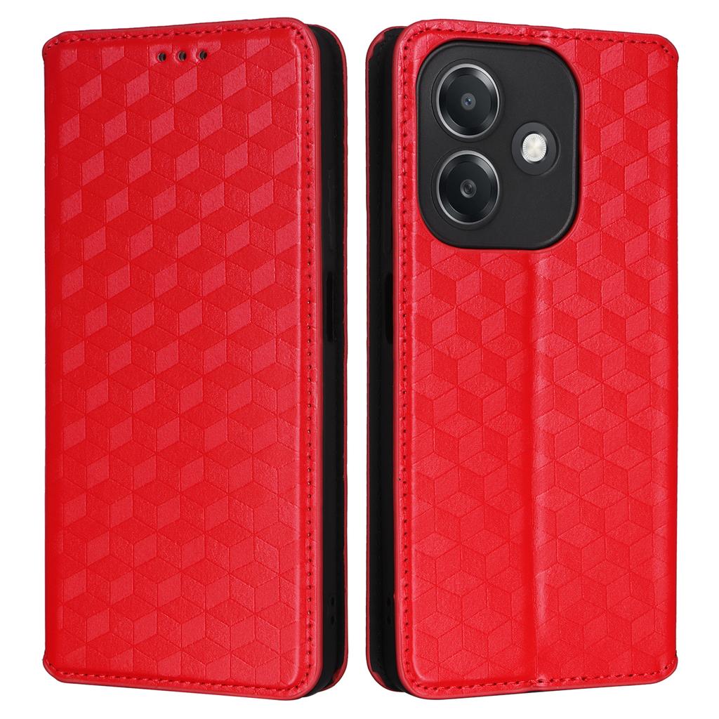 For Oppo A3 4G/A3 5G/A3x 4G/A3x 5G/A40M 4G/A40 4G/A3i 5G/A60 5G Wallet Case Rhombus Imprinted Leather Phone Cover