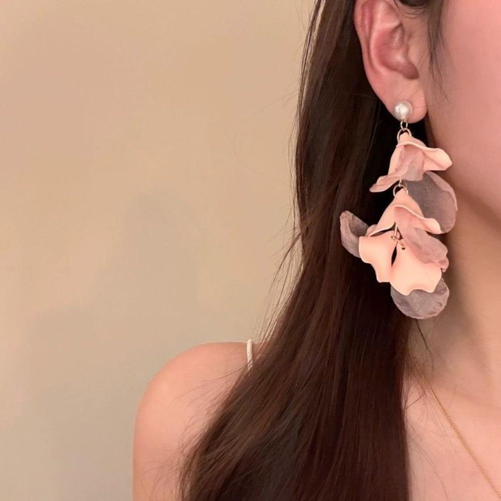 Retro Long Tassel Earrings Elegant Ear Hook Wedding Accessories Drop Earrings Girls