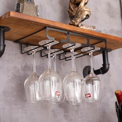 Wine Cup Holder Goblet Upside Down Wall Mounted Rack Glass Organization Shelf Stemware Storage