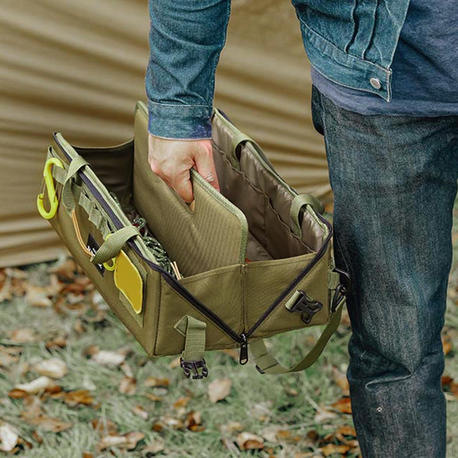 

Сумка для инструментов для кемпинга, многоцелевая сумка, компактная переносная сумка, прочная палатка зелёный