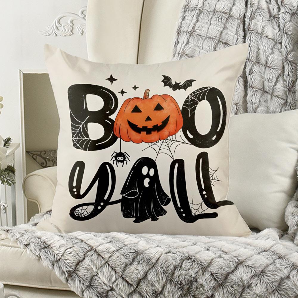 Halloween Day of The Dead Cushion Case, Pillowcase, Pumpkin Ghost Trick or Treat, Home Pillowcase