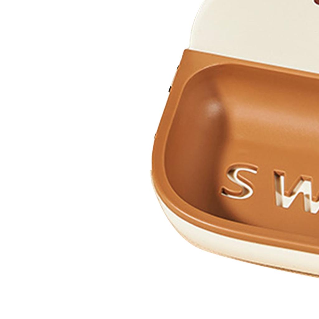 Wall Mounted Soap Dish Plastic Cartoon Drainable Soap Box Holder for Bathroom Kitchen