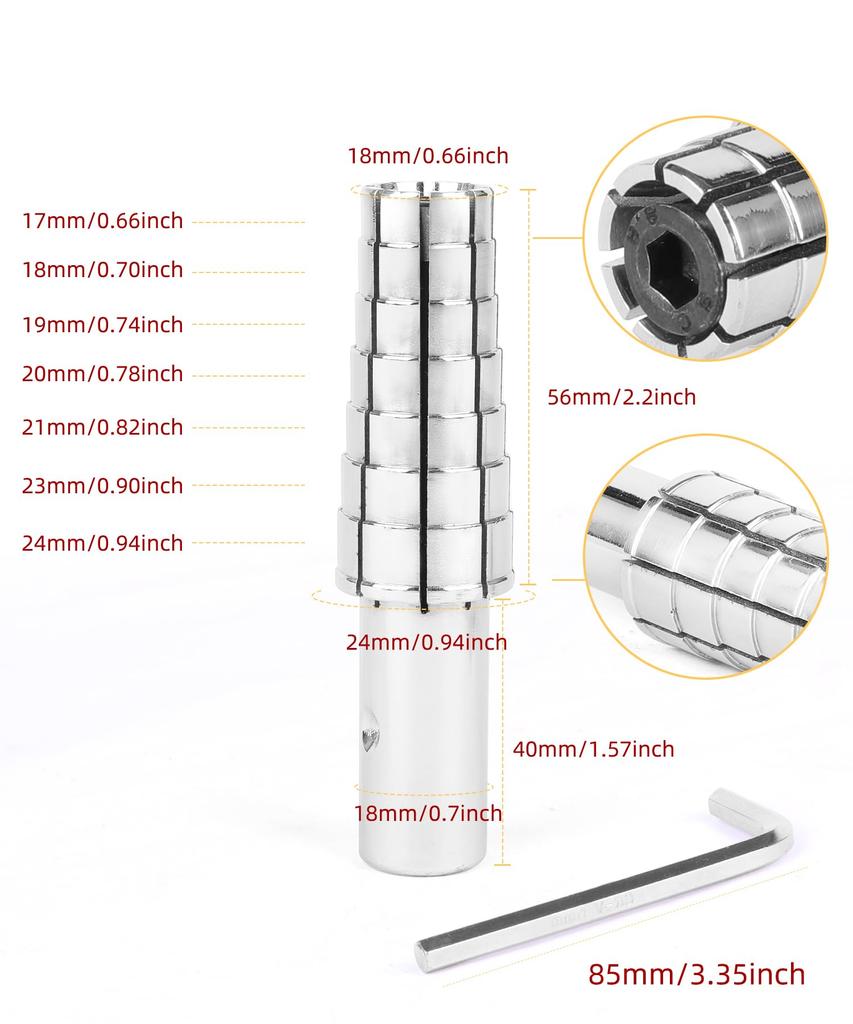 ZruiXuan Ring Sizer, Ring Stretcher Expander for Drills, Rotary Tools, and Lathes, Professional Jeweler-Approved Ring Sizer, Includes Allen Wrench