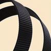 Cintura in tela nera elegante da uomo con fibbia automatica - Perfetta per jeans, tempo libero all'aperto e allenamento sportivo