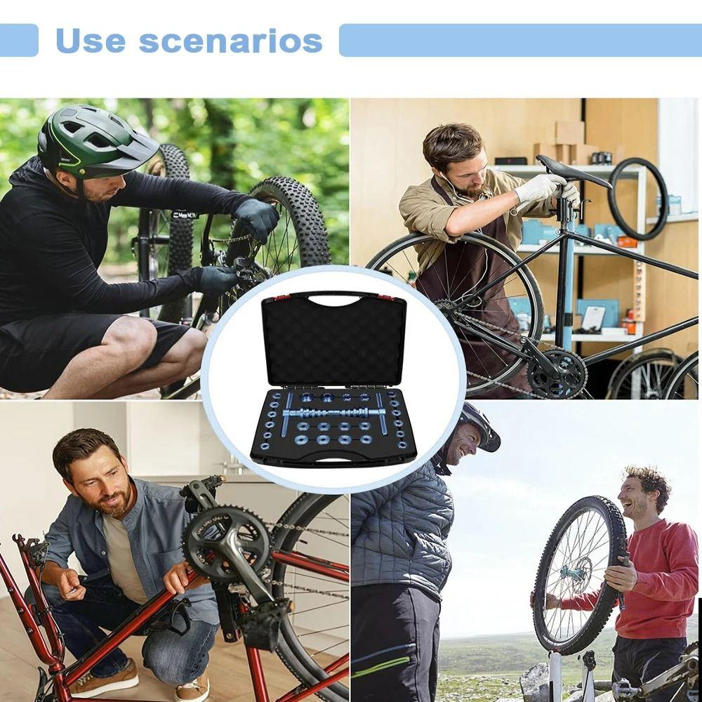18 Pressure Blocks Bicycle Bearing Installation Tool Wheel Bearing Press Set  Professional Workshop