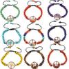 Vintage Handwoven Natural Crystal Red Agate Beads Tree Of Life Bracelet Adjustable B11