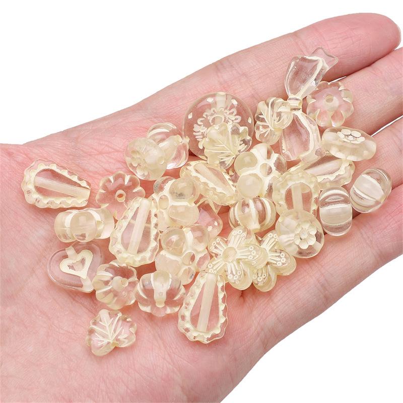 Acrylic Transparent Mixed Beads for DIY Jewelry: Phone Chains, Bracelets, Pendants, and Accessories.