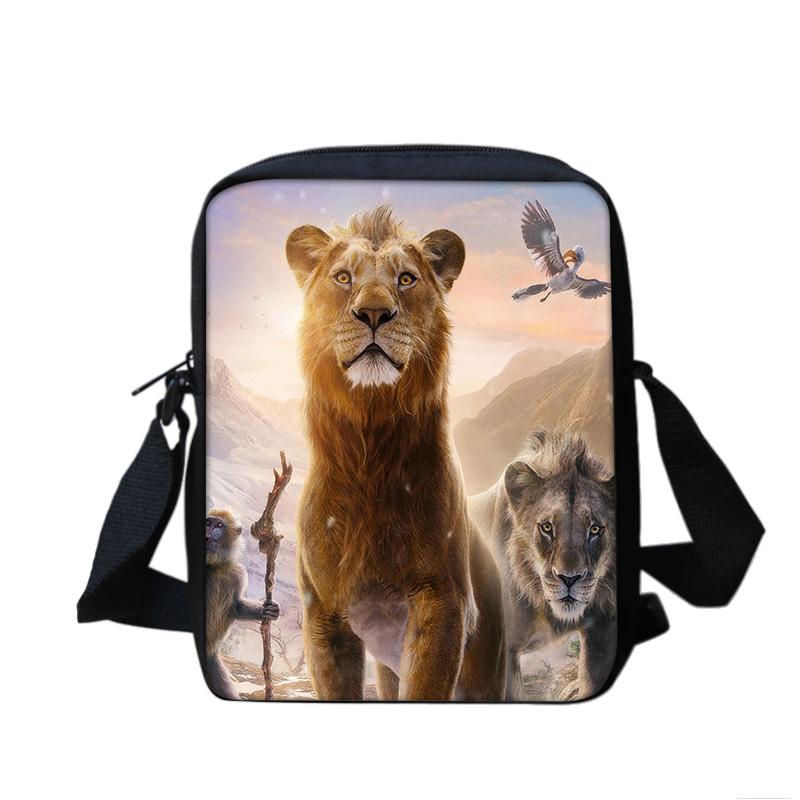 lion multifunctional cartoon large capacity shoulder bag, the perfect gift for boys and girls on school birthdays