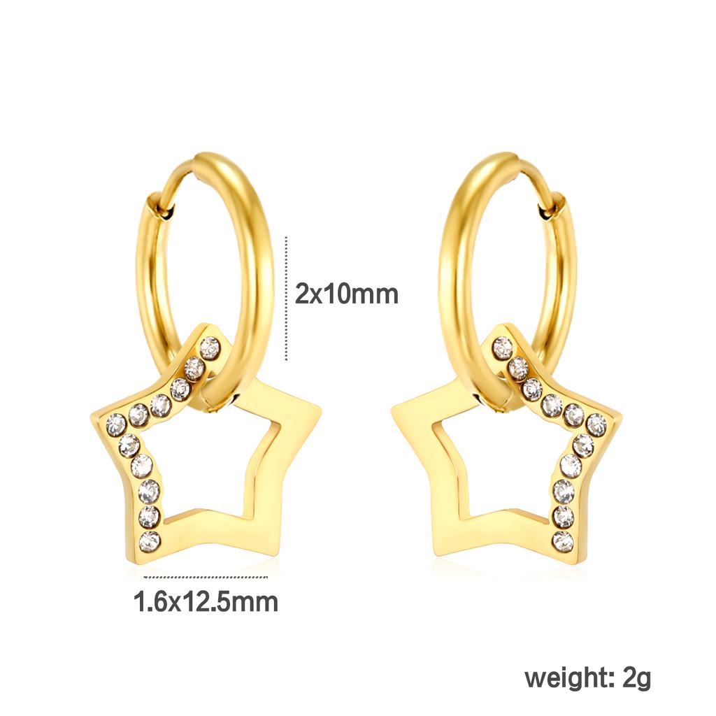 Minimalist Circle Cross Pendant Earrings for Men and Women Trendy Hip-Hop Jewelry Accessories Lightweight Luxury Waterproof Gift