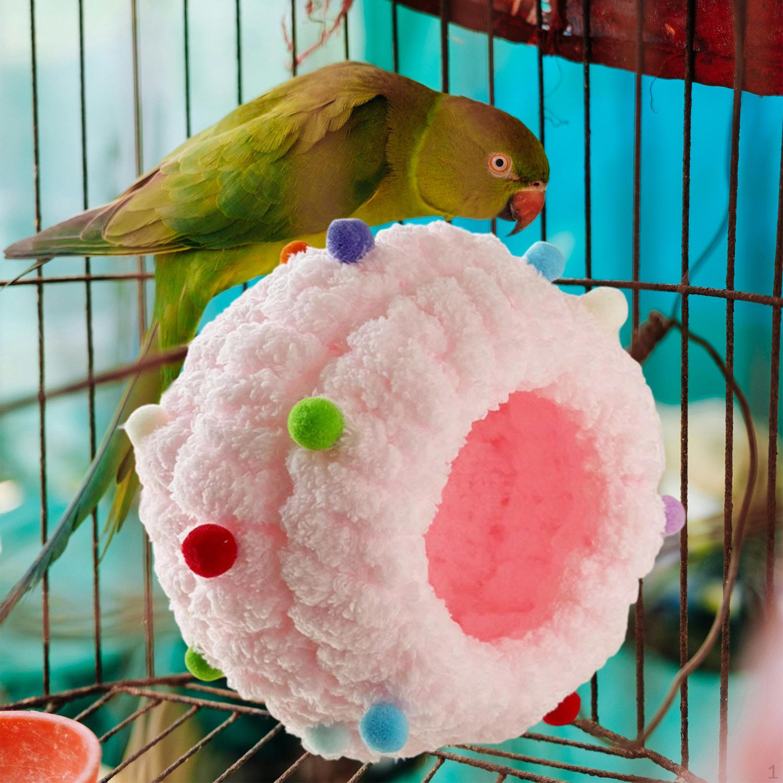 

Bird Nest Breeding House Christmas Decoration Snuggle Hut for Zebra Finch рожевий