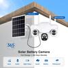 Solar Camera for Home Outdoor Use, Waterproof and Dustproof, Wiring-free, Three-screen Monitoring