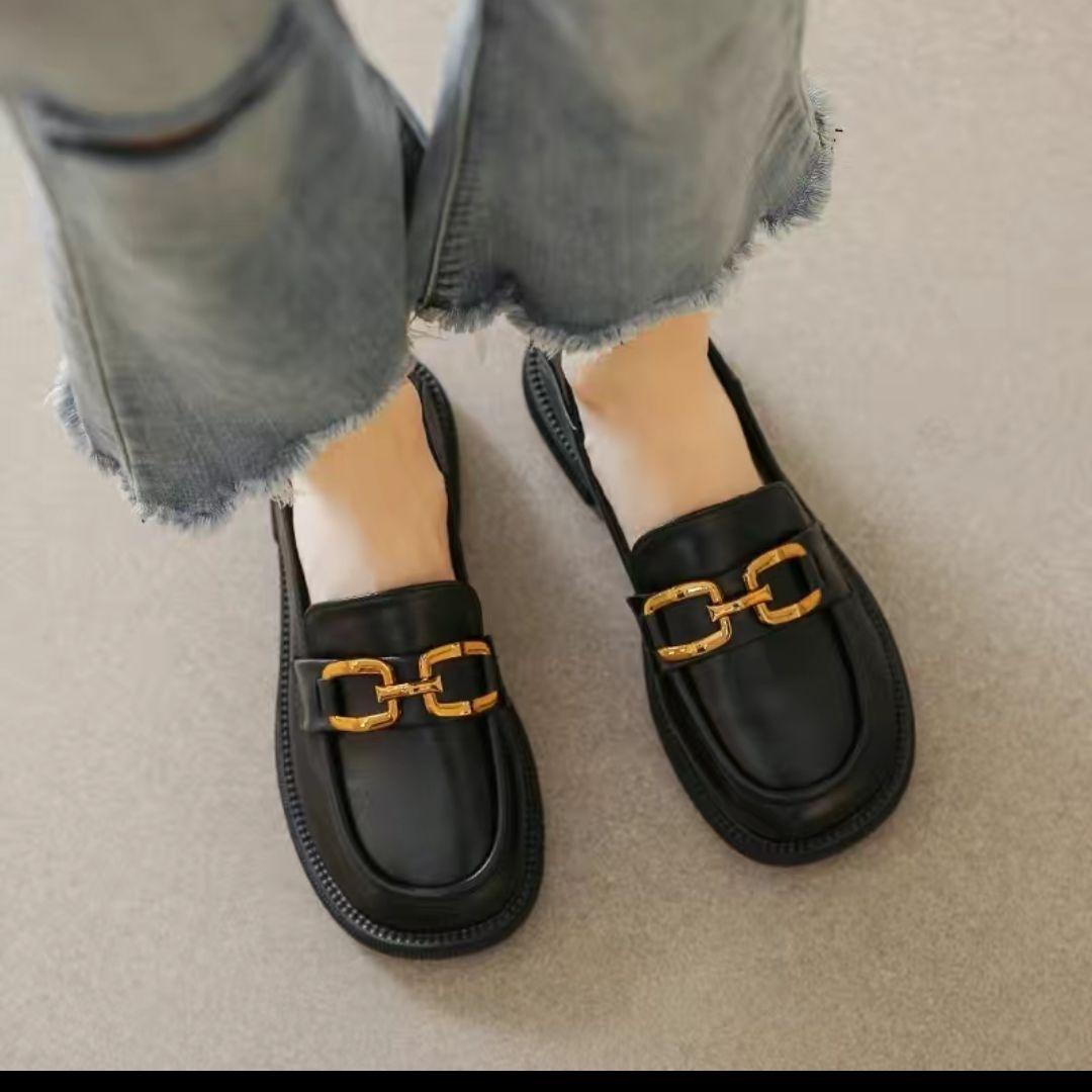 

Loafers large size 4143 Loafers women s soft-soled small leather shoes women s autumn and winter new winter leather shoes women s leather 33 чёрный