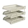 File Box Organizer Easy Storage Container 3 Tier Stackable Letter Tray Desk Paper Organizer Plastic File Document Storage Rack