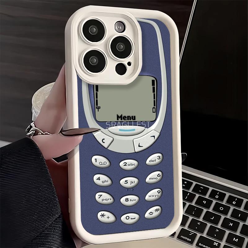 Phone Case for iPhone 17 Air 16E 15 16 Pro Max Funny Retro Callphone Cover 14 Plus 13 12 Mini Soft Shell Silicone Fundas