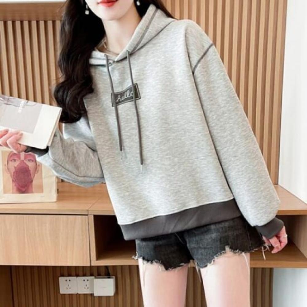 Navava Casual Color Block Hoodie Long Sleeve Sweatshirt Nt3231