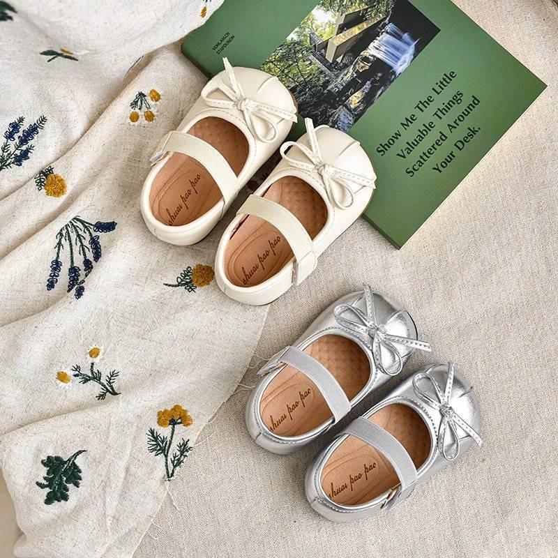 Girls Princess Bowknot Breathable Single Shoes For Kids
