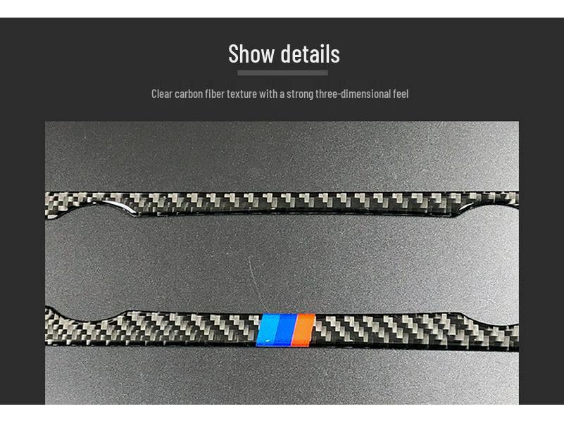 Compatible BMW X5/X6 E70/E71 Carbon Fiber Center Console Air Conditioning CD Panel Interior Modification Kit
