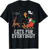 Cats for Everybody Christmas Cat Funny Xmas Women Santa T-Shirt