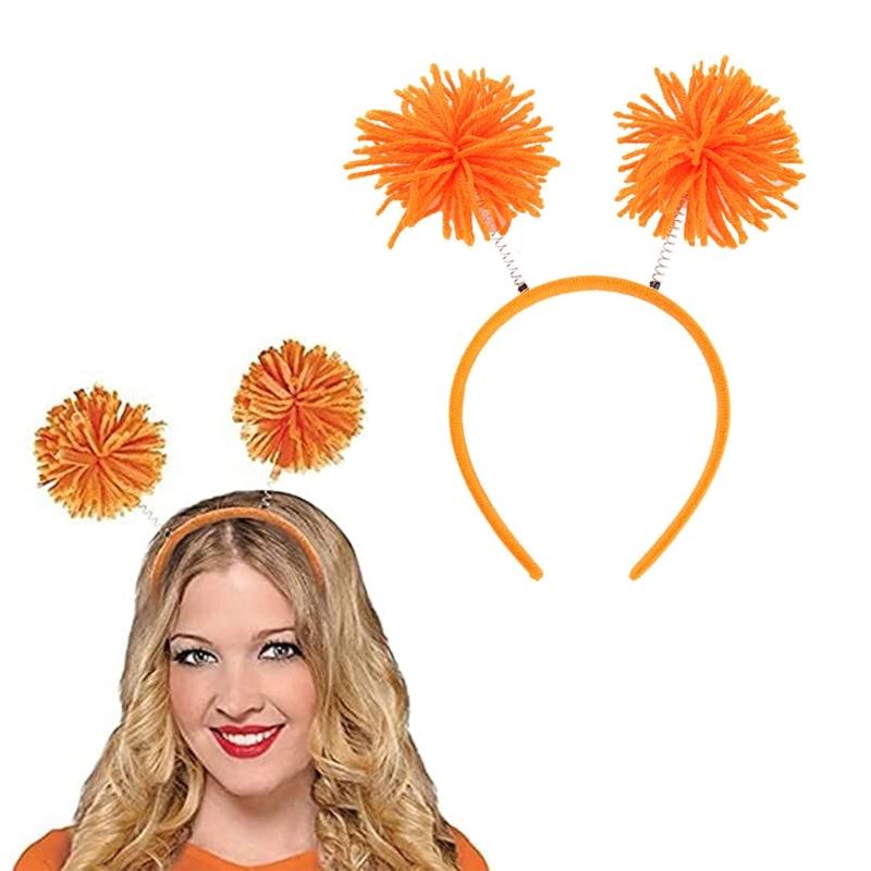 Fluffy Ball Hair Accessories Bobo Ball Head Buckle Wool Ball Hairband Wig Headbopper Costume Accessories Party Headwear