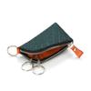 Inden HISOCA Hisoka Traditional Craft Koshu Inden Deerskin Lacquer Original Brand Key Case Green with Black Shippo Pattern [Inden-ya] Lacquer,