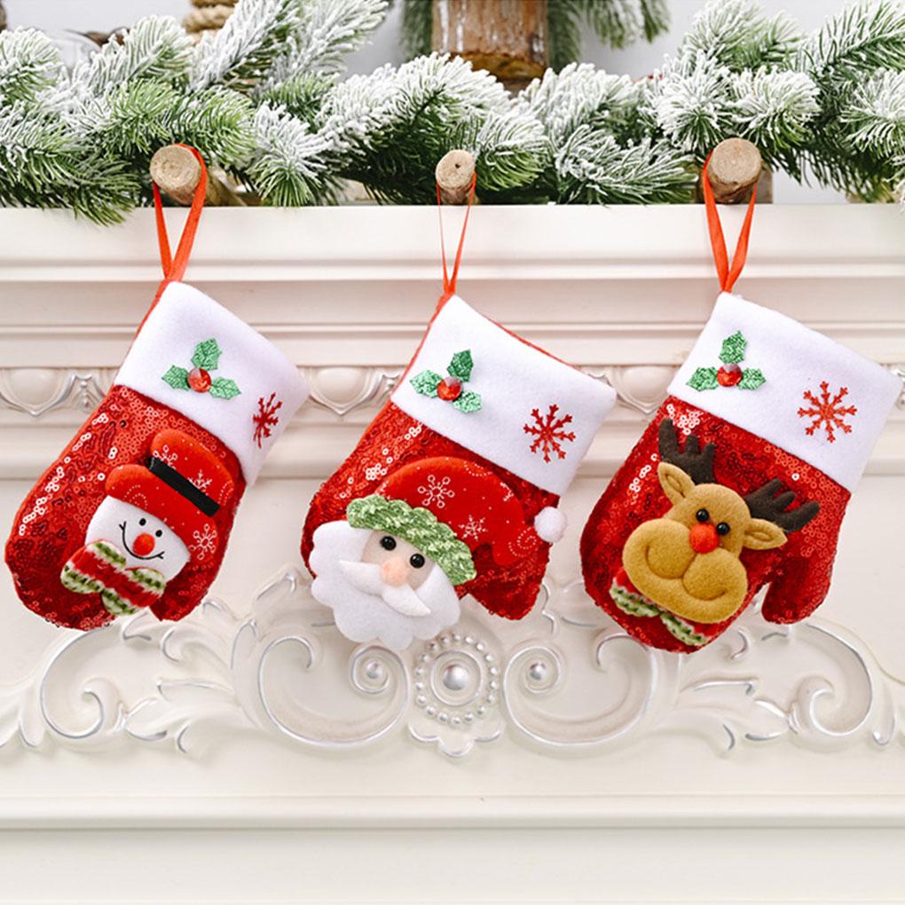 1/3PCS Christmas Glove Tableware Bag Holder Fork Spoon Pocket Cutlery Pouches
