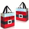 6/12PCS Non-woven Waterproof Retail Bags Red Gift Tote Bag Reusable Santa Claus & House Merry Christmas Mall Shopping Bags