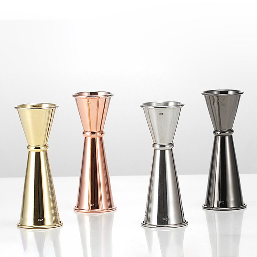 15-60ml New Dual Shot Stainless Steel Measure Cup Cocktail Shaker Drink Spirit Measure Jigger Kitchen Bar Barware Tools