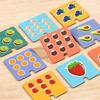 Wooden Digital Fruit Clip Beads Calculation Activity Designed For Children Arithmetic Thinking Concentration Training Instructive Playthings