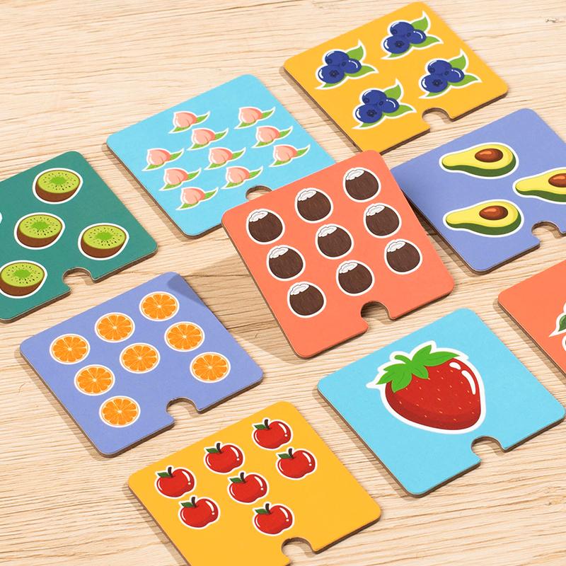 Wooden Digital Fruit Clip Beads Calculation Activity Designed For Children Arithmetic Thinking Concentration Training Instructive Playthings