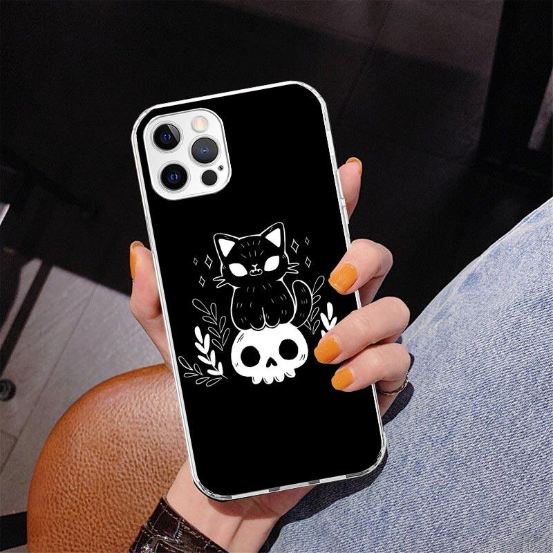 Witch And Cat Colorful Cute Phnoe Case for Iphone 17 Air 16 11 12 13 Mini 14 Plus 15 Pro Max 7 8E SE 2020 16ProMax Phone Cover C
