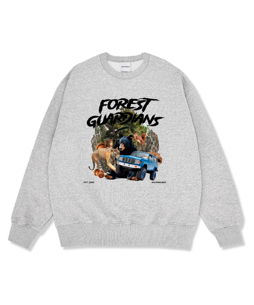 Wibelibellyu Forest Oversized Premium Double-Sided Sweatshirt 4 Colors (Fleece Liner Option) (Type B)