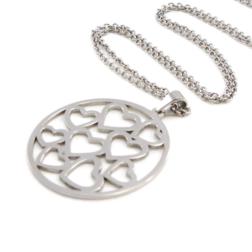 Les Trésors De Lily [I9813] - 'Love' Steel Necklace