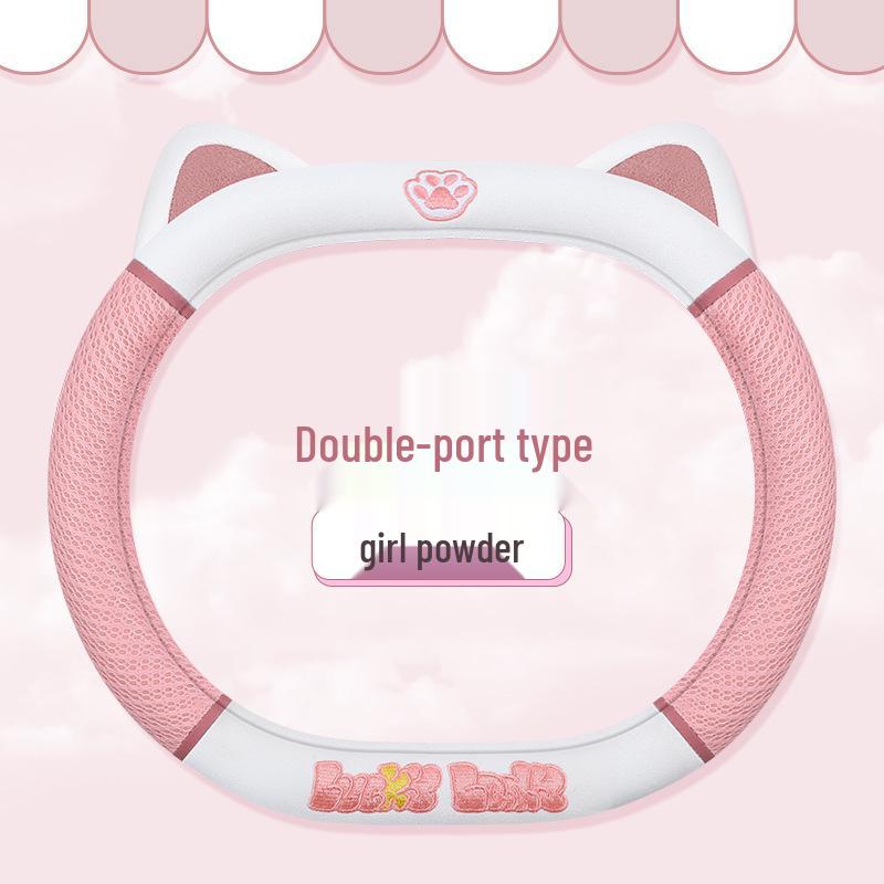 Cute Kitten Breathable Steering Wheel Cover 2023