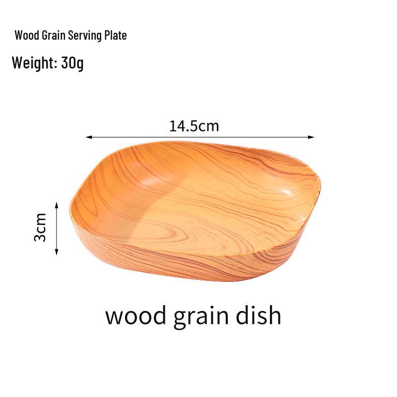 ZISIZ Wooden Square Multi-Use Plates Set