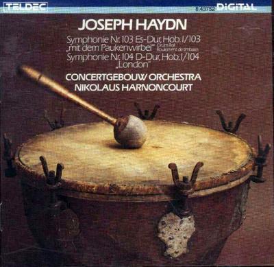 CD JOSEPH HAYDN , DORIC STRING QUARTET - Symfoni Nr. 103 Ess-dur, Hob. I/10 843752 TELDEC 1987 Tyskland Klassisk Begagnad