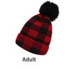 Parent-Child Christmas Hat Big Pompom Mother Kids Knit Beanie Cap Winter Warm Infant Bonnet Girls Boy Xmas Gift Baby Accessories