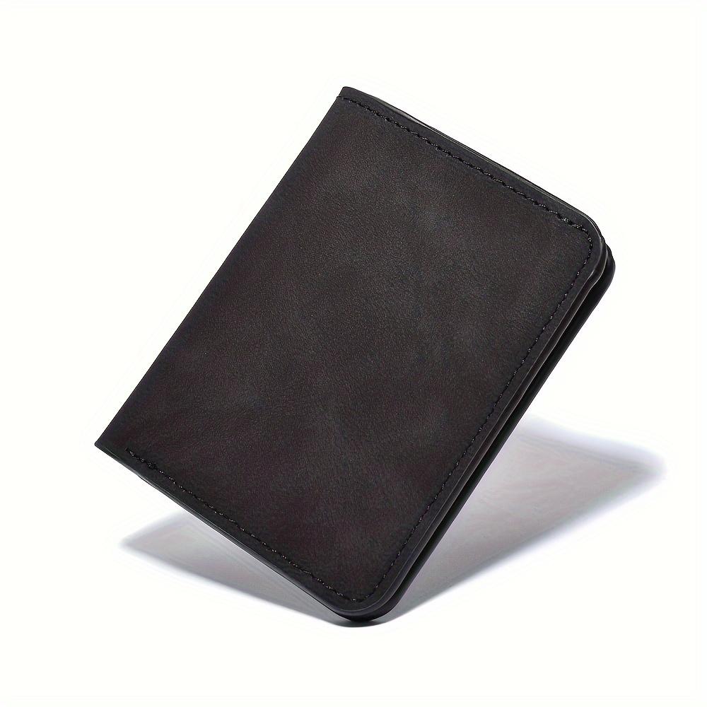 Durable Men's Leather Wallet Stylish Men's Faux Leather Wallet with Multiple Card Slots - Sleek Black, Durable & Non-Washable