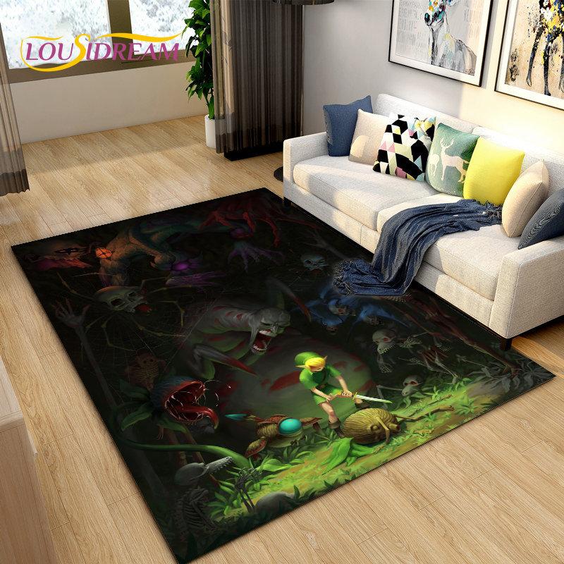 The Legend of Zelda Game Gamer Area Rug,Carpet Rug for Living Room Bedroom Sofa Doormat Decoration,Kid Play Non-slip Floor Mat