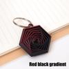1 Piece Couple Key Hook Gift For Friends  Creative 3D Printed Hexagon Keychain Can Push-Pull-Rotate Fidget Stress Relief Toy