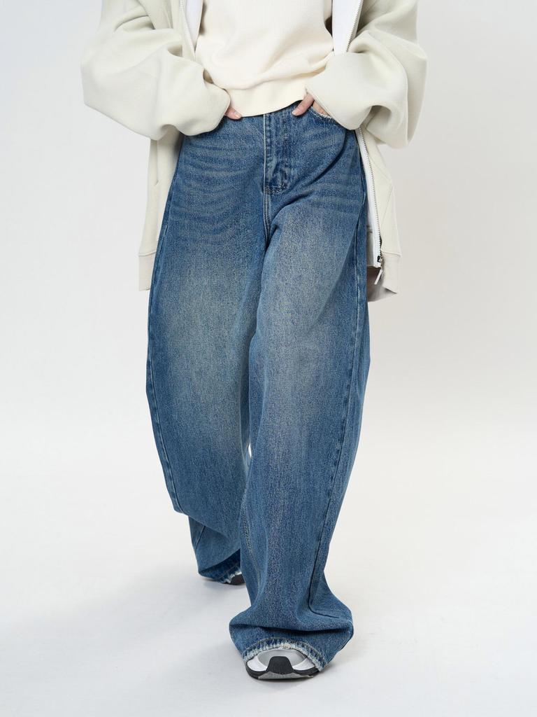 Louvre Jarné Retro Široké Džínsy: Štýlové, Úzke, Ležérne nohavice pre ženy