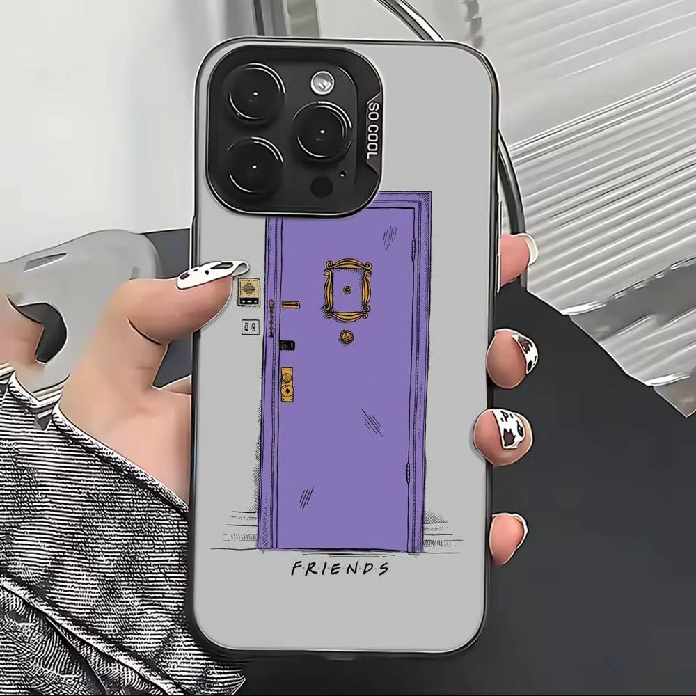 Hot TV Show F-Friends Phone Case For iPhone 17,16,15,14,13,12,11 Plus,Pro Max,XS,Colored Silver Plated Inside Cover