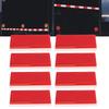 8Pcs Rectangular Reflectors Water Proof Self Adhesive Rectangular Reflective Stickers for Trailer   Truck Tractor Boat