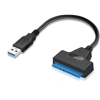 USB 3.0 To SATA Adapter - 123 - 2.5" SSD/HDD - Fast Transfer - Black Color