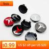 Autoaufkleber Tesla Auto 56mm Emblem Abzeichen Aufkleber Original Radkappe Auto Zubehör Für Tesla Model 3 Model Y S X Radnabe