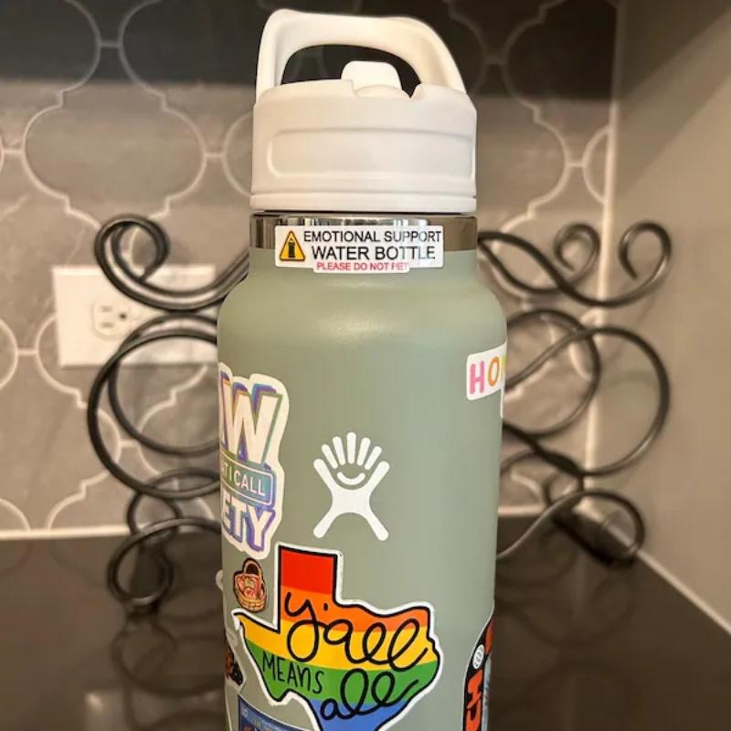 Emotional Support Water Bottle Sticker, Stickers for Hydroflask, Water Bottle Sticker, Yeti Sticker, Decal Sarcastic Funny Clean