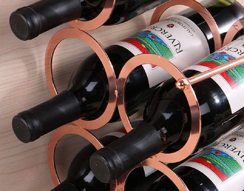 Anberotta Wine Rack, Wine Holder, Holds 6 Bottles of Wine or Champagne, Storage Case, Stand, Interior Decor, N-W63
