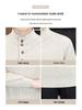 Men's Retro Half-High Collar Knit Sweater - Youthful College Style, Woolen Base Layer for Autumn/Winter