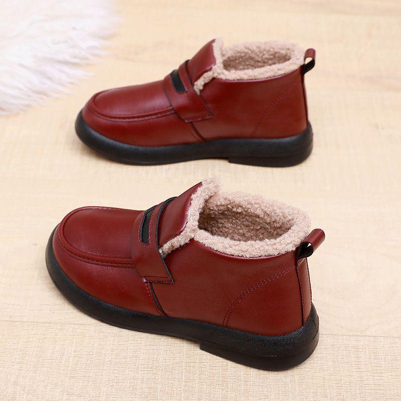 Winter Samt und Dicke Schuhe, Baumwollschuhe, Damen Warme High Top, Rutschfeste Schuhe für einen Fuß