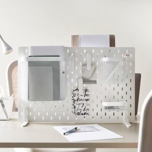 IKEA SKADIS: Freestanding Perforated Board, 56x37 Cm, White (705.415.75/70541575)