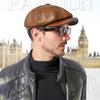 Snapback Einstellbare Kappe Zunge Student Modisch Trendig Elegant Barett Leder Herrenhut Achteckig Schule Alt Vintage Hüte Für Männer Freizeit